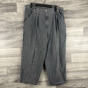 Lord Isaacs Vintage Pants Jeans‎ Womens 16 Gray Adjustable Waist Pleated Retro